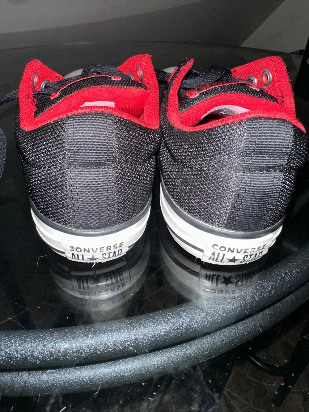 Converse Kids Black and Red Low-Top Sneakers